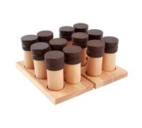 mophrati Giocattolo sensoriale con cilindro in legno per addestramento del sensore dell'odore per l'educazione all'addestramento all'olfatto in età prescolare