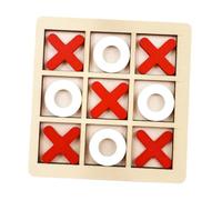 mophrati Gioco da tavolo in legno per serate di gioco che incoraggiano l'unione e il divertimento competitivo tra amici. Entrambe le parti alternano, rosso e bianco, 9.8x9.8x0.5 cm