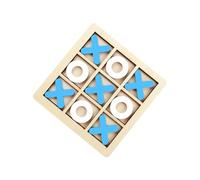 mophrati Gioco da tavolo in legno per serate di gioco che incoraggiano l'unione e il divertimento competitivo tra amici. Entrambe le parti alternano, blu e bianco, 9.8x9.8x0.5 cm