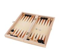 mophrati Gioco di scacchi classico Scacchi Dama Backgammon Legno Set internazionale Gioco da tavolo Esperienza oggi Tavolo per bambini e adulti Per 2 giocatori, Legno chiaro, 24x24cm