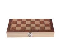 mophrati Gioco di scacchi classico Scacchi Dama Backgammon Legno Set internazionale Gioco da tavolo Esperienza oggi Tavolo per bambini e adulti Per 2 giocatori, Legno scuro, 24x24cm