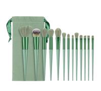 mophrati Gioco di trucco per salire di livello con set pennelli per trucco Le setole dall'aspetto impeccabile sono morbide e comode per la pelle Pennello per fard in polvere, Verde Matcha