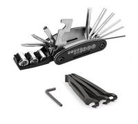 mophrati Kit di Attrezzi per Bicicletta, comprensivo di Kit di Riparazione | con mini pompa e di riparazione per biciclette, 1 valvola Presta.