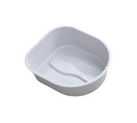 mophrati Lavabo ergonomico per massaggio ai piedi, spaziosa vasca per pediluvio, coccolati dopo una lunga giornata e caviglie comodamente. Il fondo del bacino, Grigio, 38.5x33x11.5 cm