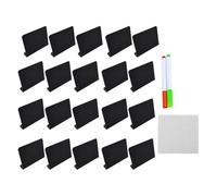 mophrati Lavagna in PVC resistente per scrivere e cancellare facilmente matrimoni e feste e può essere utilizzata anche come etichetta nera per cartellini dei prezzi, A forma di L, 100 * 75mm