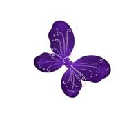 mophrati Leggero costume da fata per spettacoli teatrali di carnevale, costume da farfalla per ragazze, regalo per vestire i carnevali in cosplay di fata , Viola , 35x42cm