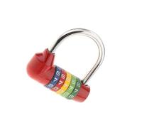 mophrati Lucchetto di sicurezza impermeabile a 4 cifre con combinazione e numero per armadietto da palestra, rosso, Rosso, Tipo 1