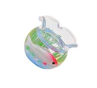 mophrati Mini acquario per casa delle bambole realizzato con stile che valorizza ogni scena in miniatura con una lavorazione raffinata che mette in risalto , Oro , 2x2cm
