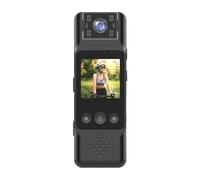 mophrati Mini telecamera WiFi con obiettivo rotante a 180 ° e supporta schede di memoria fino a 128 GB Videoregistratore digitale portatile ABS 1080P