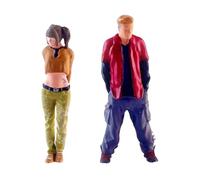 mophrati Modelli in Per scala 1/64 fatti a mano, figure di persone in miniatura, ragazzi e ragazze, progettati per l'uso creativo sul tavolo di sabbia, modelli Per scala 1/64, figure persone,