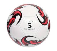 mophrati Palloni da calcio con aspetto modellato realizzati in pelle PVC ispessita, taglia 5, morbidi e resistenti ai graffi, bianco