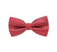 mophrati Papillon formale a pois per ragazze e ragazzi Papillon pre-annodato a pois riutilizzabile e facile da pulire Clip regolabili per ragazzi, Rosso