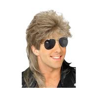 mophrati Parrucca da discoteca vintage per uomo comoda e realistica adatta a varie occasioni Costume di Halloween per copertura parrucca maschile, Oro misto