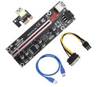 mophrati PCI-E 1x a 6x USB 3.0 Scheda di Estensione Per La Casa Desktop PC Mining Adattatore Componenti Forniture di Apparecchiature Elettriche Minatore, Cavo blu slot rosso