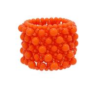 mophrati Perline da donna sciolte Charm Stretch Accessori decorativi per artigianato Bracciale Braccialetti fatti a mano Catena a mano Gioielli per feste, Giallo arancio