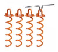 mophrati Picchetti per trampolino in Picchetti di fissaggio a spirale portatili Altalene per tende da sole Accessori per chiodi per tettoia da giardino, 4 pezzi