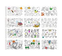 mophrati Poster da colorare Jumbo per feste per bambini, grande copritavolo pasquale da 30 cm, 3 m, decorazione parete multifunzionale per aula