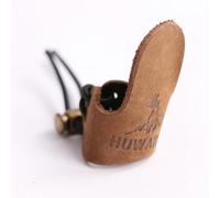 mophrati Protezione ergonomica per le dita in pelle marrone per arcieri che cercano precisione Protezione doppia per le dita per gli appassionati di tiro con l'arco sottile in pelle marrone per