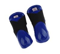 mophrati Protezione Flessibile per Sparring del Piede per Karate e Taekwondo Ampia Applicazione Scarpe in PU Attrezzatura Senza Spugna di Blocco del Movimento, Blu, l