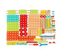 mophrati Puzzle per bambini, blocchi di costruzione, divertimento accessibile con set in legno da 45 pezzi che supporta lo sviluppo della curiosità e della pazienza. Puzzle per bambini, blocchi di