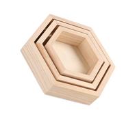 mophrati Scatole portaoggetti per gioielli Multifunzionale Ampio spazio Bracciale in legno Orecchini Vassoio Custodie esagonali Organizer Home Shop Store