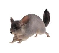 mophrati Sculture di animali realistiche e colorate, statuette dipinte a mano, regali di compleanno unici, eccellenti decorazioni per torte per feste, figure, Cincillà