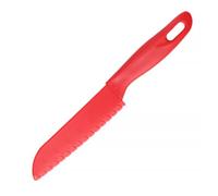 mophrati Set da cucina per bambini Set da cuoco per bambini veri Pentole per frutta Bordi seghettati Manici ergonomici Accessori culinari, rosso