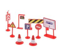 mophrati Set di gioco educativi sul traffico con 9 pezzi di segnali stradali, giocattolo, blocchi stradali, auto, veicoli, apprendimento della conoscenza per bambini, blocchi , auto, veicoli