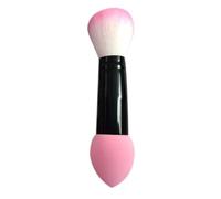 mophrati Set di pennelli per trucco a doppia testa per pennelli per trucco in nylon versatili e convenienti Pennello per fard Soffio per cipria a scopo