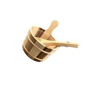 mophrati Set di secchio e mestolo da bagno unici, accessori per spa in legno fatti a mano per conservare fiori o verdure, che garantiscono una lunga durata, secchio per sauna con