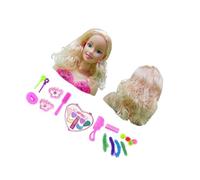 mophrati Set di trucco per bambole per bambini Giocattolo per parrucchieri di moda Strumenti per lo styling educativi precoci in plastica Accessori regalo per la formazione domestica, Tipo 1