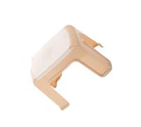 mophrati Sgabello in plastica con gradini spessi per adulti, per bambini, fasciatoio per ufficio, panca antiscivolo per soggiorno, bagno, WC, Beige, S