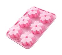 mophrati Stampo da forno fai-da-te Non appiccicoso Simpatico stampo per vassoi in silicone flessibile per fiori di neve per caramelle al cioccolato Cheesecake