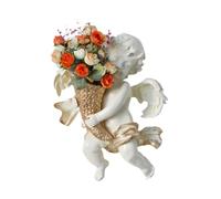 mophrati Statua di Un Angelo con Vaso di Fiori, Decorazione Artistica da Parete, Che aggiunge Un Tocco Artistico per Unico all'ambiente Domestico, Sinistra, 39x30x14cm