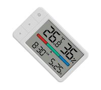 mophrati Stazione meteorologica con Orologio Multifunzione Termometro e igrometro accurati per la cameretta dei Bambini Termometro Intelligente ABS Asciutto e Bagnato