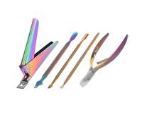 mophrati Strumenti per manicure Tagliaunghie per unghie acriliche Tagliaunghie per punte per unghie Pulsanti multifunzione colorati Set per pedicure Trimmer, Tipo 1
