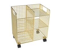 mophrati Supporto per manubri, supporto per pesi con ruote, progettato in modo pratico per una facile mobilità e un efficiente stoccaggio dell'attrezzatura da palestra, organizer, Oro, 60x30x63cm