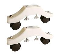 mophrati Supporto per riscaldatore elettrico con rotelle facili da spostare, supporto universale per riscaldatore a infrarossi progettato per un riscaldamento, Bianco, lunghezza 23 cm