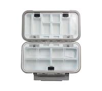 mophrati Tackle Box Syurdy Plastic Durable Carp Reel Boxes Organizer Multifunzionale Custodia BaitContainer Accessori Strumenti, M Grigio