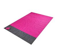 mophrati Tappetino da spiaggia pieghevole resistente all'acqua a prova di sabbia per esterni grande coperta per zaino in spalla tasca con cerniera tappetino da arrampicata 140x200 cm, Rosa