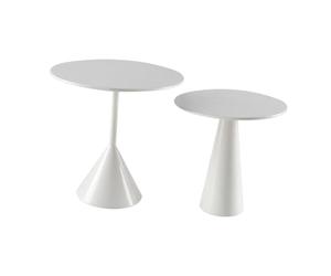 mophrati Tavolo in miniatura per casa delle bambole realistica da 2 pezzi per accessori fai da te per scena di soldati in Per scala 1:6, bianco