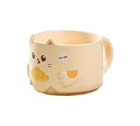 mophrati Tazze con gatti per gli amanti dei gatti Illustrazioni di affascinanti Le tazze da caffè con impilabili contengono generose 10 once della bevanda preferita, Albicocca, 300 ml