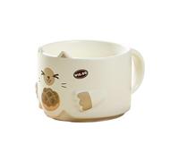 mophrati Tazze con gatti per gli amanti dei gatti Illustrazioni di affascinanti Le tazze da caffè con impilabili contengono generose 10 once della bevanda preferita, Bianco, 300 ml