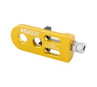 mophrati Tendicatena per Bicicletta Leggero e Regolabile, Semplice ed Efficace, Protezione Universale per tendicatena per Bicicletta, a velocità Singola, Oro, 72.7x26.5x14.2 mm