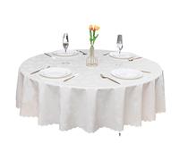 mophrati Tovaglia Antistrappo Per Tavoli Rotondi Comoda E Pratica Tovaglia Rotonda Di Ampia Applicazione Cerata, Beige 120 cm