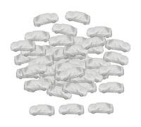 mophrati Trasforma il layout del tavolo di sabbia con 50 pezzi di modellini in Per scala auto in miniatura bianche che offrono decorazioni chic per il layout strade per paesaggi parchi.