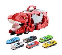 mophrati Veicolo per ingoiare dinosauri L'auto da trasporto Dino offre portatile per un facile trasporto e tempo di gioco in movimento Facile da trasportare e spostare Dinosaur Carrier Truck Toy Pista