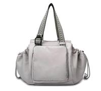 mophrati Zaino portaoggetti alla moda per viaggi e palestra, impermeabile, versatile e capiente, borsa a tracolla, borsa con manico, per pannolini, grigio