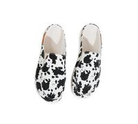 mophrati Zoccoli in Tela da Donna 2 Pezzi/Set con Altezza del Tacco di 5 cm per Un Panno Confortevole a Lunga Durata per Pantofole Femminili, Mucca, 37.1