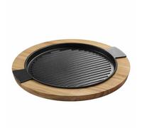 Mopita ambiente Six, bistecchiera in ghisa con supporto in frassino